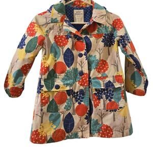 Mini Boden Hooded Rain Coat Pockets Colorful 7 to 8 Year Old